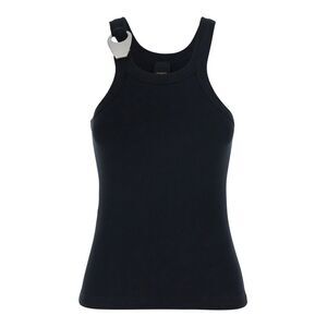 Pinko Women Cassis Canotta Costina Tank Design Black Cotton Women